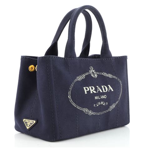 prada canapa canvas bag|prada nylon tote bag blue.